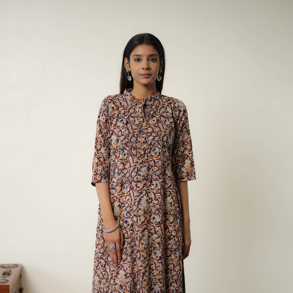 Natural Dyed Block Print Cotton Kalamkari Kurta 14