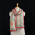 Ranihati Chanderi Silk Hand Embroidered Stole with Pom Pom 232