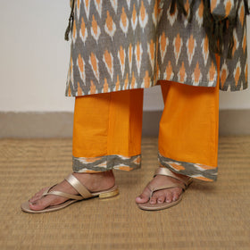 Grey - Handloom Cotton Pochampally Ikat Kurta Set 10