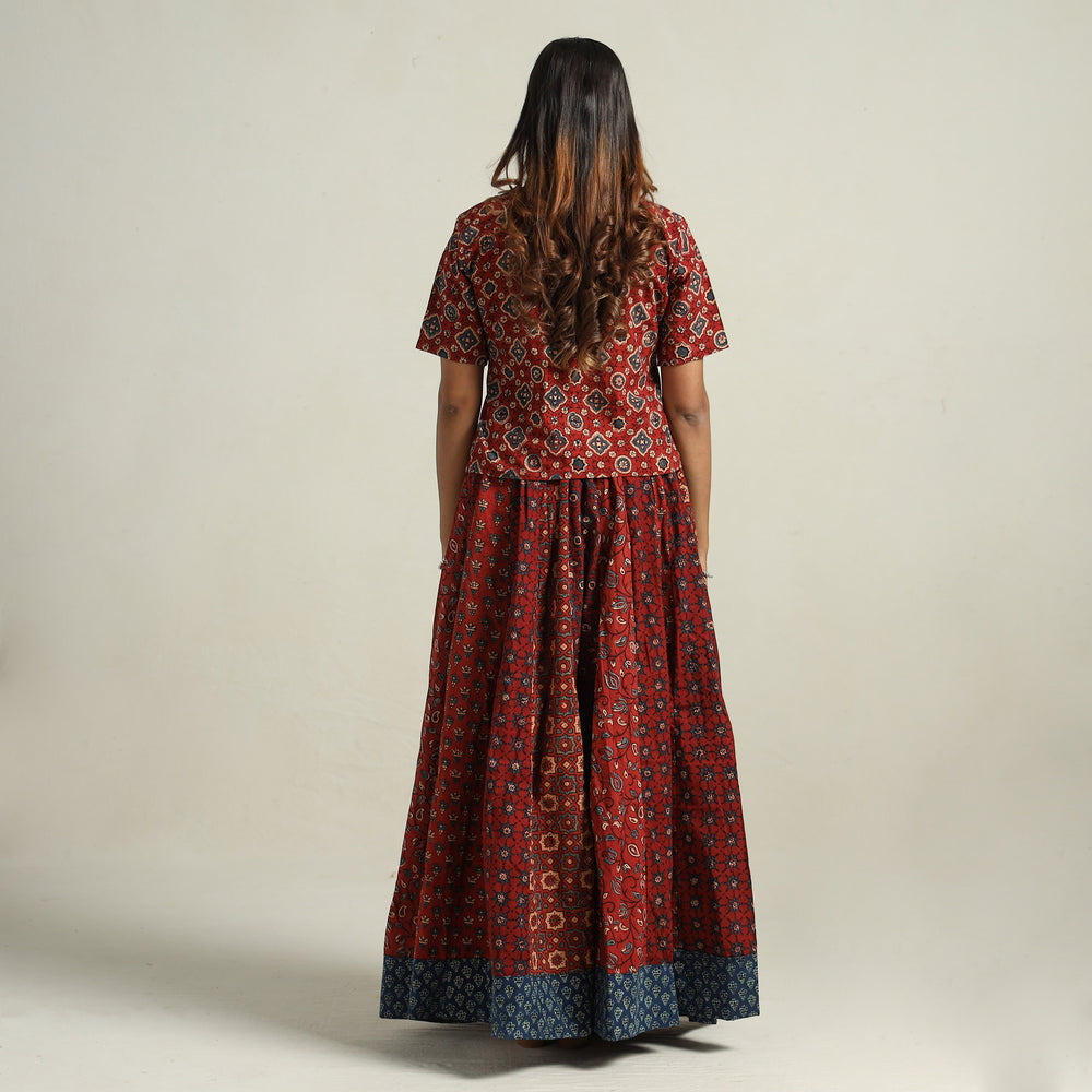 Ajrakh Patchwork Skirt 