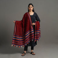 Kutch Embroidery Mirror Work Handwoven Woolen Shawl 07