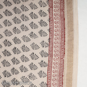 Black Bagh Hand Block Printed Natural Dyed Maheshwari Silk Saree 