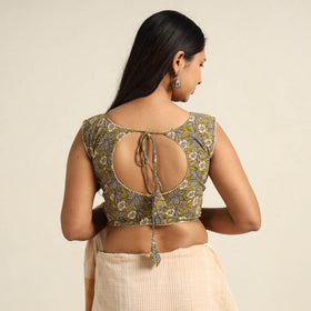 Buy Kalamkari Printed Cotton Stitched Blouse Online at iTokri.com