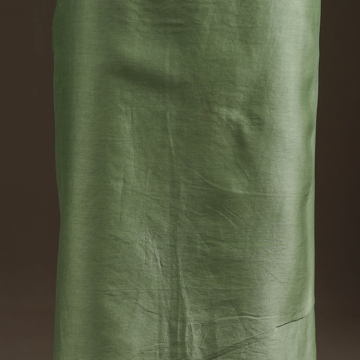 Green - Handpainted Srikalahasti Handloom Chanderi Silk Unstitched Kurta (2.3M) 23