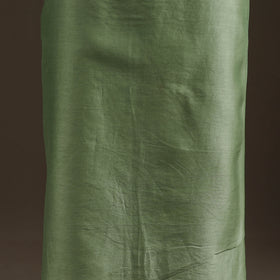 Green - Handpainted Srikalahasti Handloom Chanderi Silk Unstitched Kurta (2.3M) 23