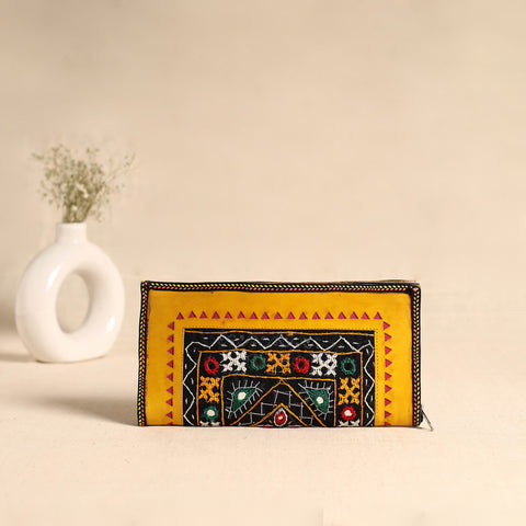 Traditional Kutch Hand Embroidery Leather Clutch / Wallet 53