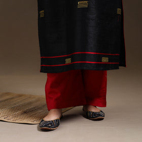 Black - Bhagalpuri Handloom Tussar Silk Suit Set 04