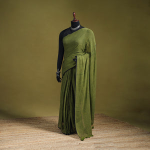 Plain Pure Mul Cotton Ready To Wear Saree 06