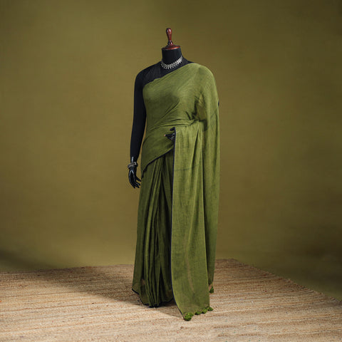 Plain Pure Mul Cotton Ready To Wear Saree 06