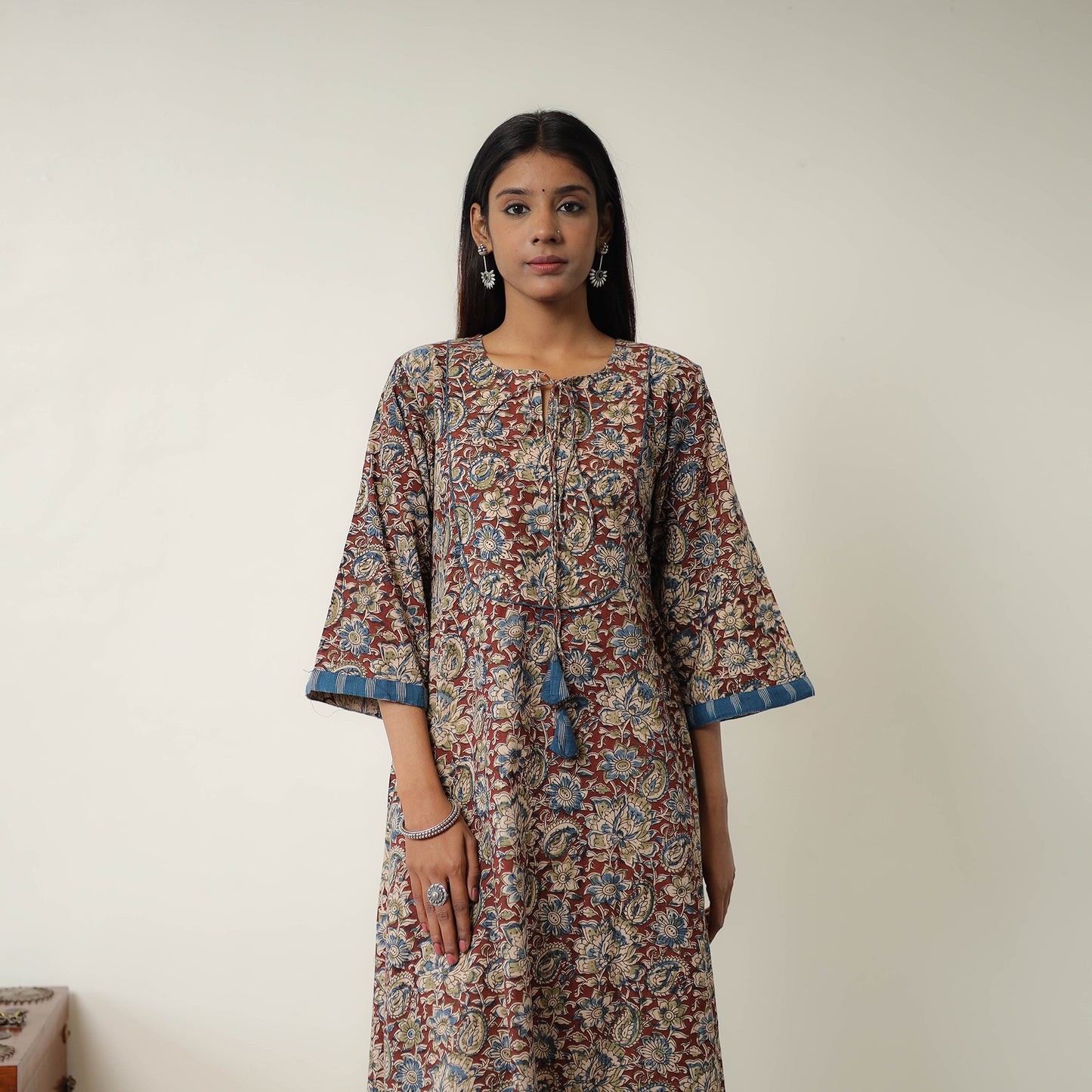 Natural Dyed Block Print Cotton Kalamkari Kurta 08