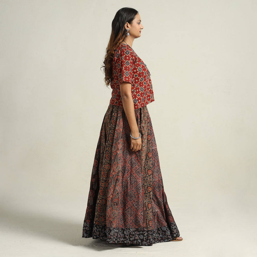 Ajrakh Patchwork Skirt 