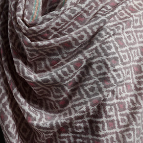 Pochampally Ikat Pure Handwoven Merino Wool x Silk Shawl 01