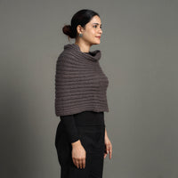 Grey - Kumaun Hand Knitted Woolen Cowl 133