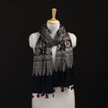 Ajrakh Hand Block Print Natural Dyed Mashru Silk Stole 05