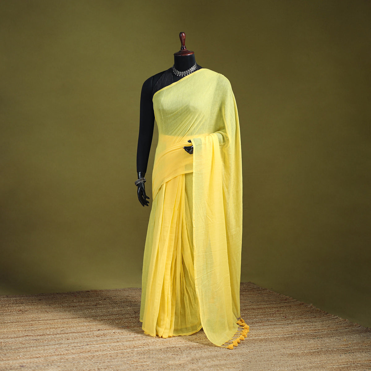 Plain Pure Mul Cotton Ready To Wear Saree 05