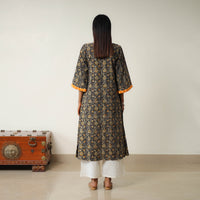 Natural Dyed Block Print Cotton Kalamkari Kurta 06