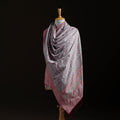Pochampally Ikat Pure Handwoven Merino Wool x Silk Shawl 02