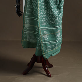 Akola Dabu Hand Block Print Chanderi Silk Handloom Dupatta 19