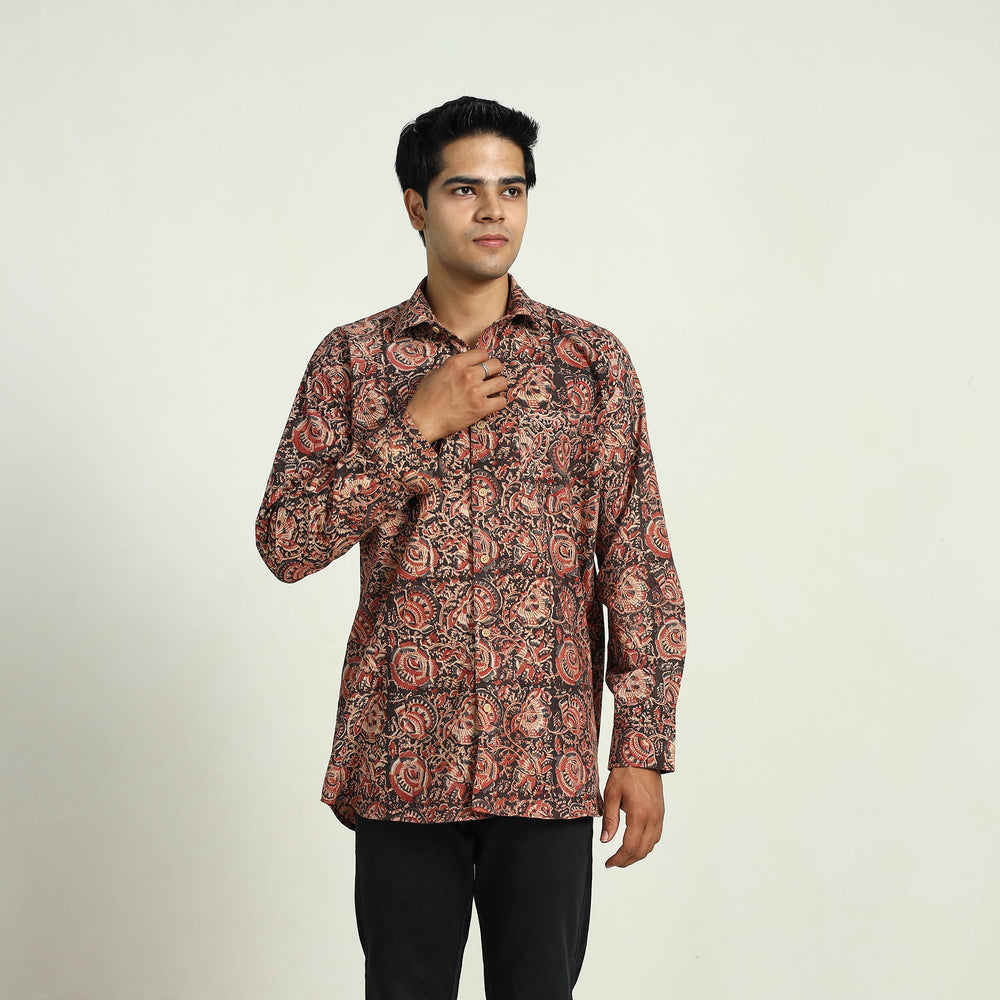 Pedana Block Print Cotton Men Kalamkari Shirt 04