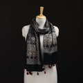 Ajrakh Hand Block Print Natural Dyed Mashru Silk Stole 09