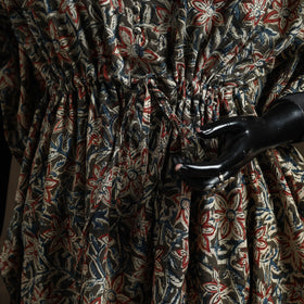 Natural Dyed Hand Block Kalamkari Print Cotton Kaftan (Short) 59