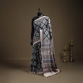 Ajrakh Hand Block Print Natural Dyed Pure Mul Cotton Saree 06