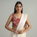 Buy Srikalahasti Handpainted Penwork Kalamkari Chanderi Silk Stitched Blouse 02 Online at iTokri.com