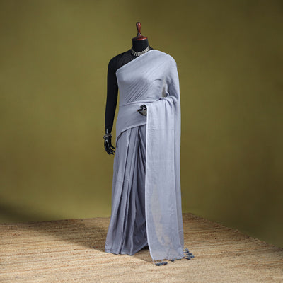 Plain Pure Mul Cotton Ready To Wear Saree 04