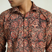 Pedana Block Print Cotton Men Kalamkari Shirt 04