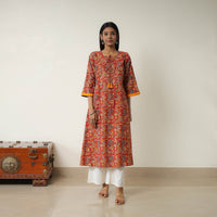 Natural Dyed Block Print Cotton Kalamkari Kurta 07