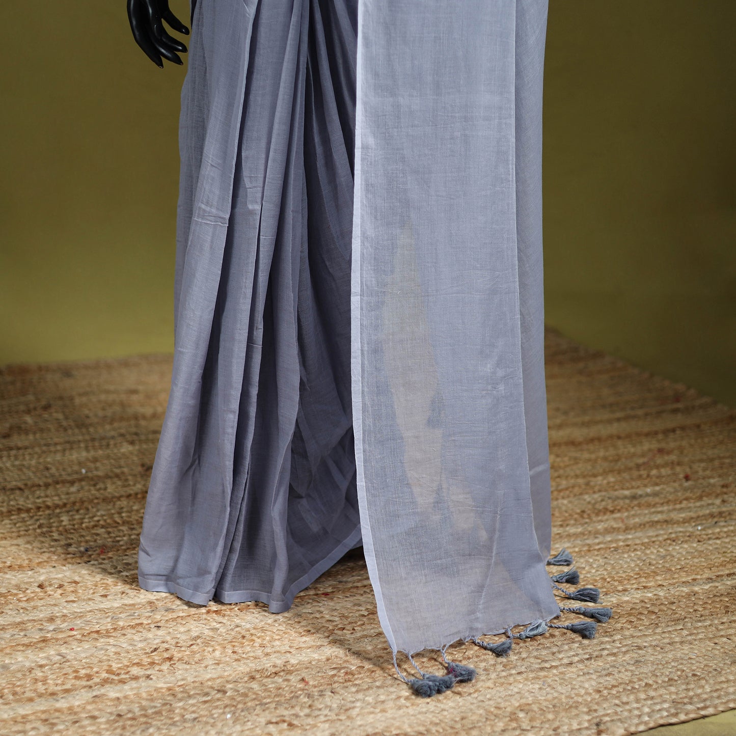 Plain Pure Mul Cotton Ready To Wear Saree 04