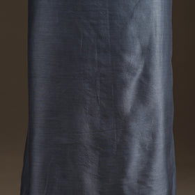 Grey - Handpainted Srikalahasti Handloom Chanderi Silk Unstitched Kurta (2.3M) 28
