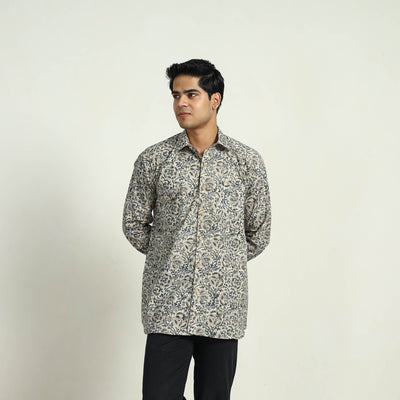 Pedana Block Print Cotton Men Kalamkari Shirt 02