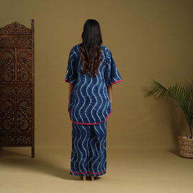  Blue Tie & Dye Cotton Shibori Co-Ord Set Online in India