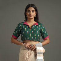 Pochampally Cotton Stitched Ikat Blouse 09