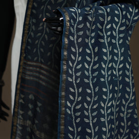 Akola Dabu Hand Block Print Chanderi Silk Handloom Dupatta 21