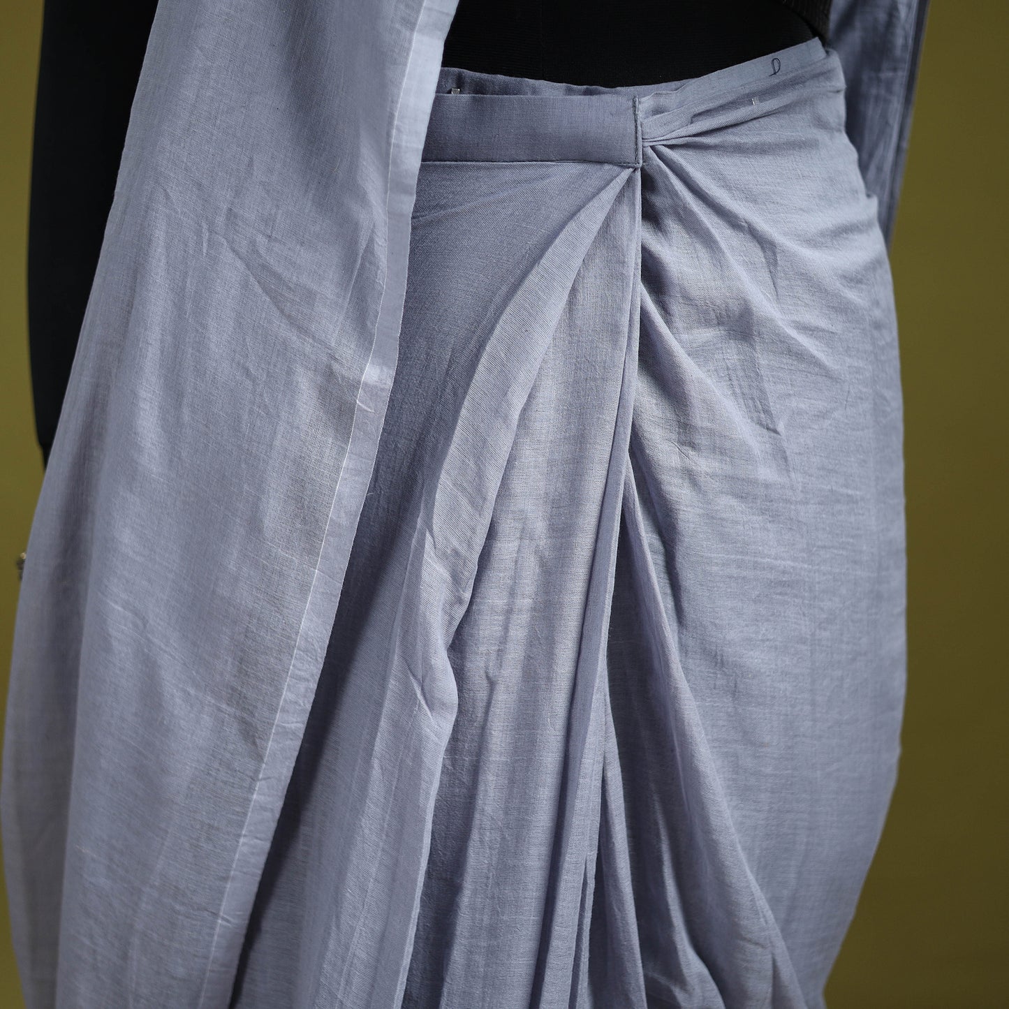Plain Pure Mul Cotton Ready To Wear Saree 04