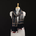 Ajrakh Hand Block Print Natural Dyed Mashru Silk Stole 12