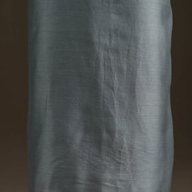 Grey - Handpainted Srikalahasti Handloom Chanderi Silk Unstitched Kurta (2.3M) 29