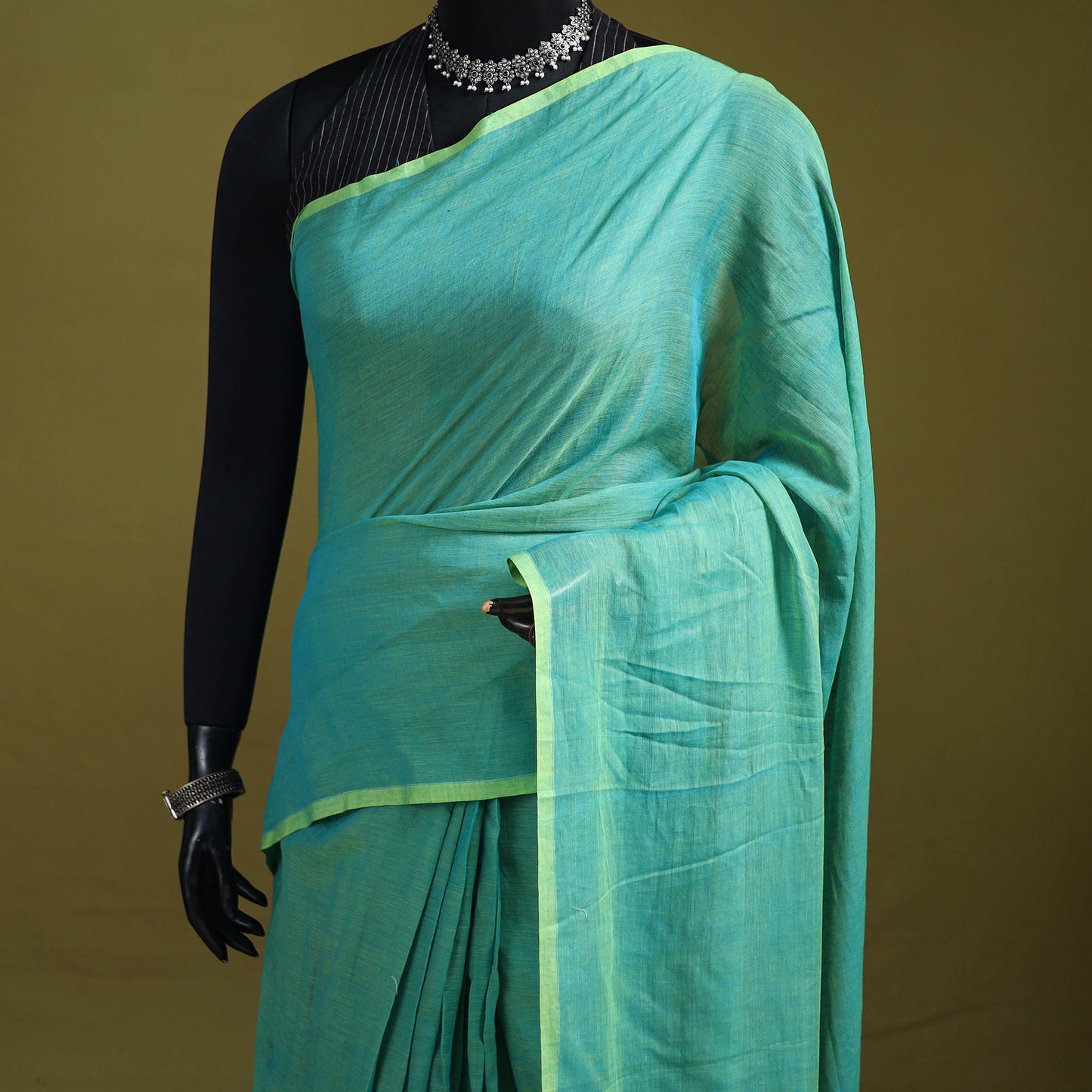 Plain Pure Mul Cotton Ready To Wear Saree 03