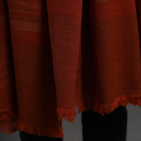 Orange - Kumaun Handwoven Pure Merino Wool Shawl for Men 11