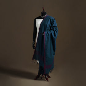Jacquard Woven Cotton Dupatta with Tassels 04