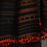 Kutch Embroidery Mirror Work Handwoven Woolen Shawl 12