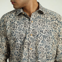 Pedana Block Print Cotton Men Kalamkari Shirt 02