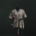 Multicolor - Kalamkari Hand Block Print Natural Dyed Cotton Kaftan (Short) 36