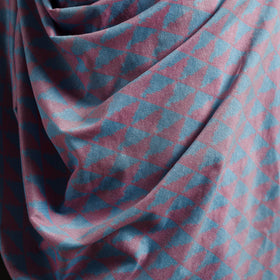 Pochampally Ikat Pure Handwoven Merino Wool x Silk Shawl 04