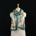 Ranihati Chanderi Silk Hand Embroidered Stole with Pom Pom 260