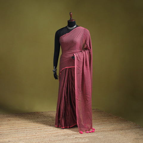Plain Pure Mul Cotton Ready To Wear Saree 02