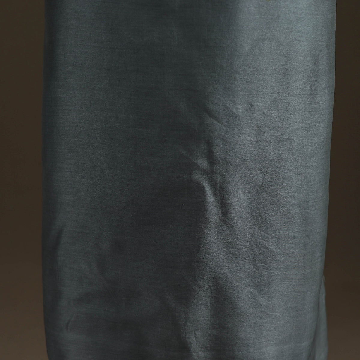 Grey - Handpainted Srikalahasti Handloom Chanderi Silk Unstitched Kurta (2.3M) 31