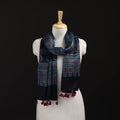 Ajrakh Hand Block Print Natural Dyed Mashru Silk Stole 19